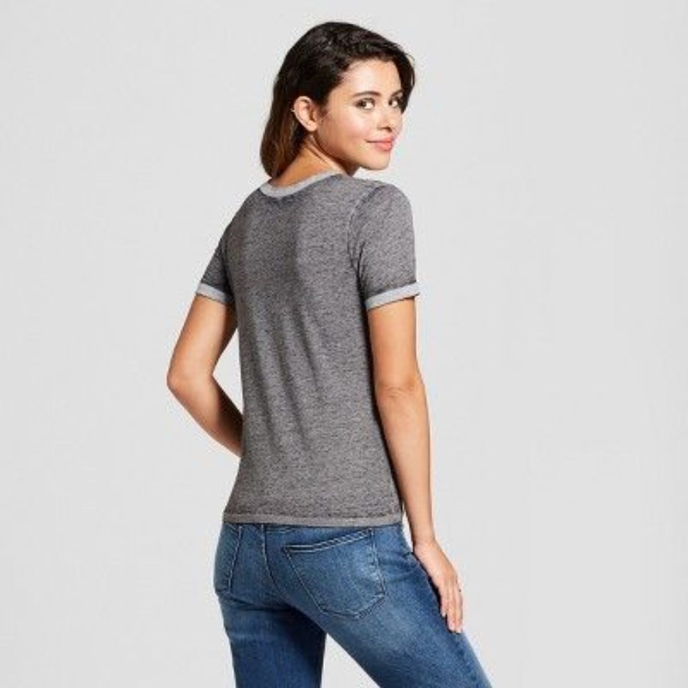 NEW Beer Pong Flag Short Sleeve Ringer Graphic Tee - Picture 2 of 8